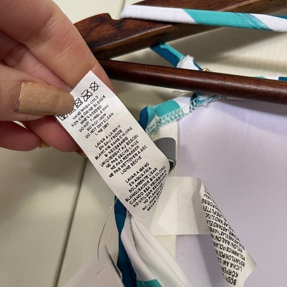 La Blanca Womens NWT Green Palm Leaf La Vista Bandini Halter Swimsuit Top Size 0 - Picture 10 of 12